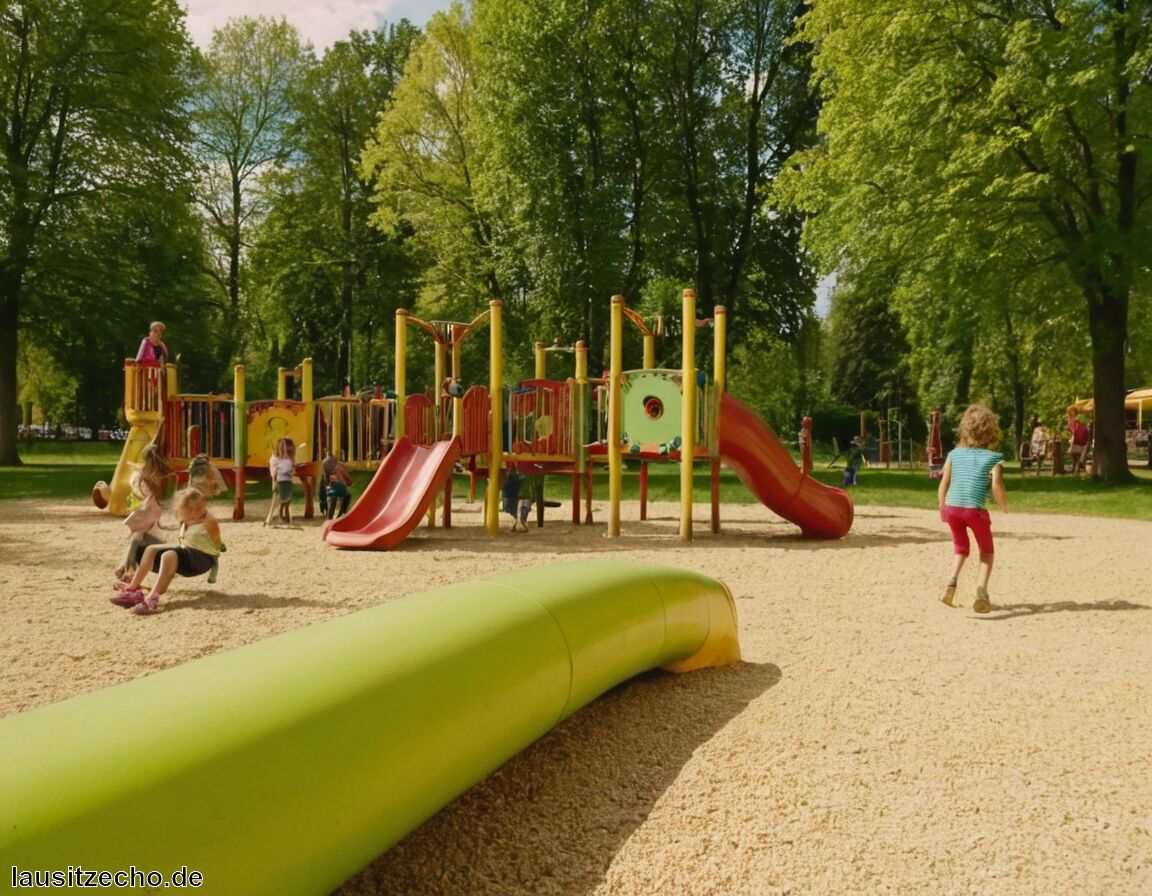 Abenteuer auf dem Spielplatz im Stadtpark - Cottbus mit Kindern